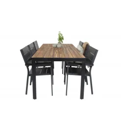 Bois t Loungesæt - Havemøbelsæt - Sort,Natur