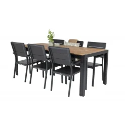 Bois t Loungesæt - Havemøbelsæt - Sort,Natur