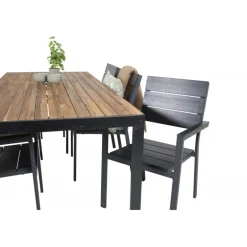 Bois t Loungesæt - Havemøbelsæt - Sort,Natur