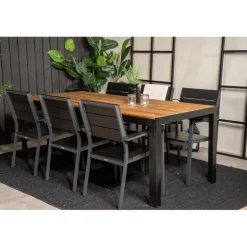 Bois t Loungesæt - Havemøbelsæt - Sort,Natur