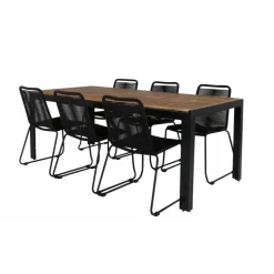 Bois t Loungesæt - Havemøbelsæt - Sort,Natur