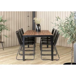 Bois t Loungesæt - Havemøbelsæt - Sort,Natur