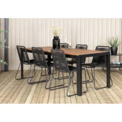 Bois t Loungesæt - Havemøbelsæt - Sort,Natur