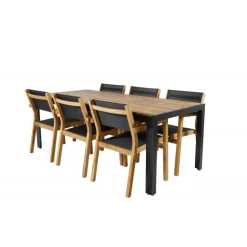 Bois t Loungesæt - Havemøbelsæt - Sort,Natur