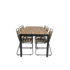 Bois t Spisestuesæt - Sort,Natur