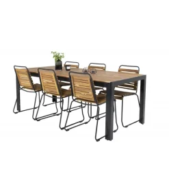 Bois t Spisestuesæt - Sort,Natur