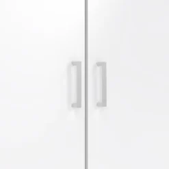 Bolmen garderobeskab 77 cm 2 låger - Hvid højglans