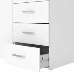 Bolmen garderobeskab 77 cm 2 låger - Hvid højglans