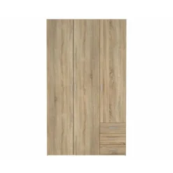 Bolmen garderobeskab 115 cm 3 låger - Eg