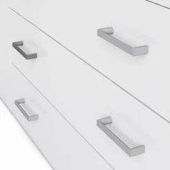 Bolmen garderobeskab 154 cm 4 låger - Hvid højglans