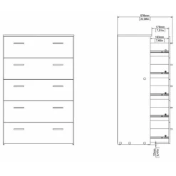 Bolmen kommode - Hvid