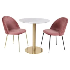 Bolzano Spisebord Hvid Ø110 cm