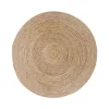 Bombay Tæppe - Rundt tæppe i flettet natur jute Ø120 cm