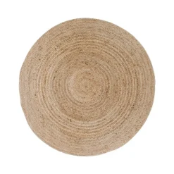 Bombay Tæppe - Rundt tæppe i flettet natur jute Ø120 cm