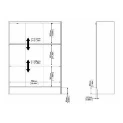 Bookie bred reol - Hvid