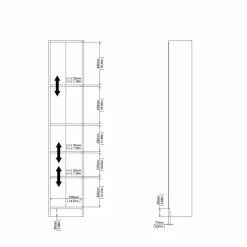 Bookie høj reol - Eg