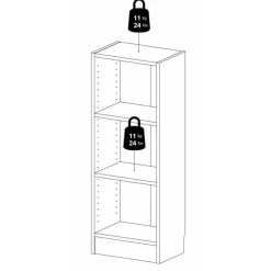 Bookie reol m. 2 hylder - Eg