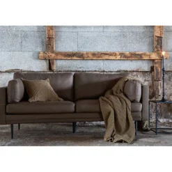 Boom 3 personers Sofa - Sort og Brun