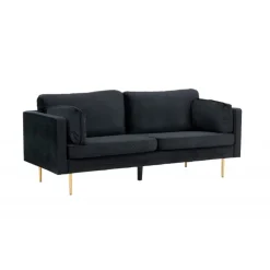 Boom 3 personers Sofa - Sort og Messing