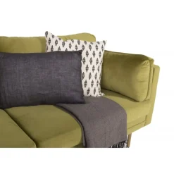 Boom Sofa Grøn Velour med messingfarvet stålben