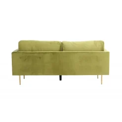 Boom Sofa Grøn Velour med messingfarvet stålben