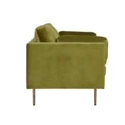 Boom Sofa Grøn Velour med messingfarvet stålben