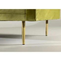Boom Sofa Grøn Velour med messingfarvet stålben