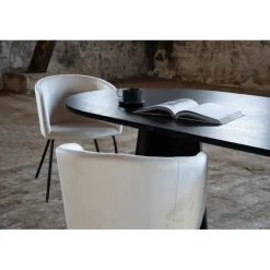 Bootcut Oval Ovalt spisebord - Sort