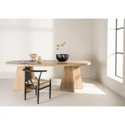 Bootcut Ovalt spisebord - Hvid