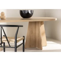 Bootcut Ovalt spisebord - Hvid