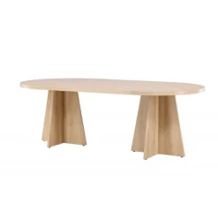 Bootcut Ovalt spisebord - Hvid