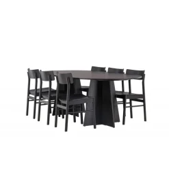 Bootcut Ovalt Spisebordssæt, Montros