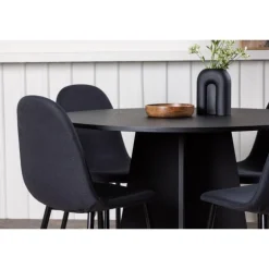 Bootcut Rundt Spisebordssæt - Sort