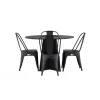 Bootcut Rundt Spisebordssæt - Sort