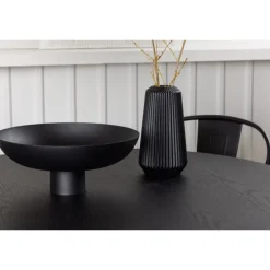 Bootcut Rundt Spisebordssæt - Sort