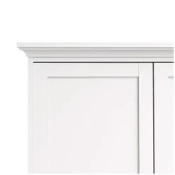 Bordeaux garderobeskab 181 cm 4 låger + 2 skuffer - Hvid