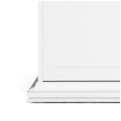 Bordeaux garderobeskab 181 cm 4 låger + 2 skuffer - Hvid