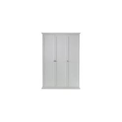 Bordeaux garderobeskab 138 cm 3 låger - Hvid