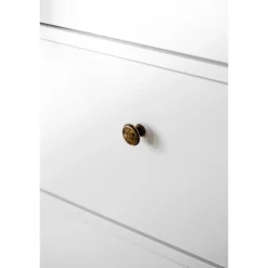 Bordeaux kommode m. 6 skuffer - Hvid