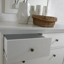 Bordeaux kommode m. 4 skuffer - Hvid