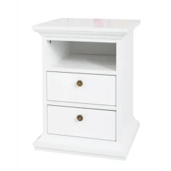 Bordeaux natbord høj - Hvid