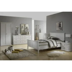 Bordeaux sengeramme 140x200 - Hvid