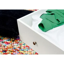 Bordeaux sengeskuffe m. hjul - Hvid