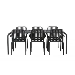 Borneo e Loungesæt - Havemøbelsæt - Sort