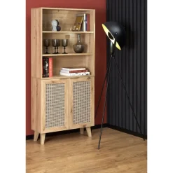 BORNEO REG-1 reol, artisan eg / Sort