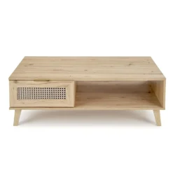 BORNEO Sofabord 120 x 60 cm - Håndværker eg / Sort