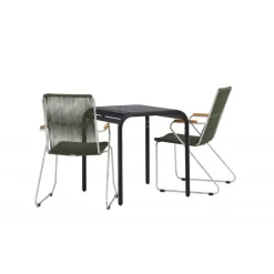 Borneo t Loungesæt - Havemøbelsæt - Sort,Grøn