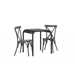 Borneo t Loungesæt - Havemøbelsæt - Sort,Mørkegrå