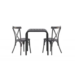 Borneo t Loungesæt - Havemøbelsæt - Sort,Mørkegrå