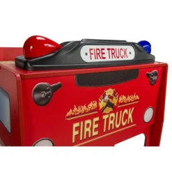 Brandbil - dobbelt køjeseng - 90x190 cm med 2 madrasser